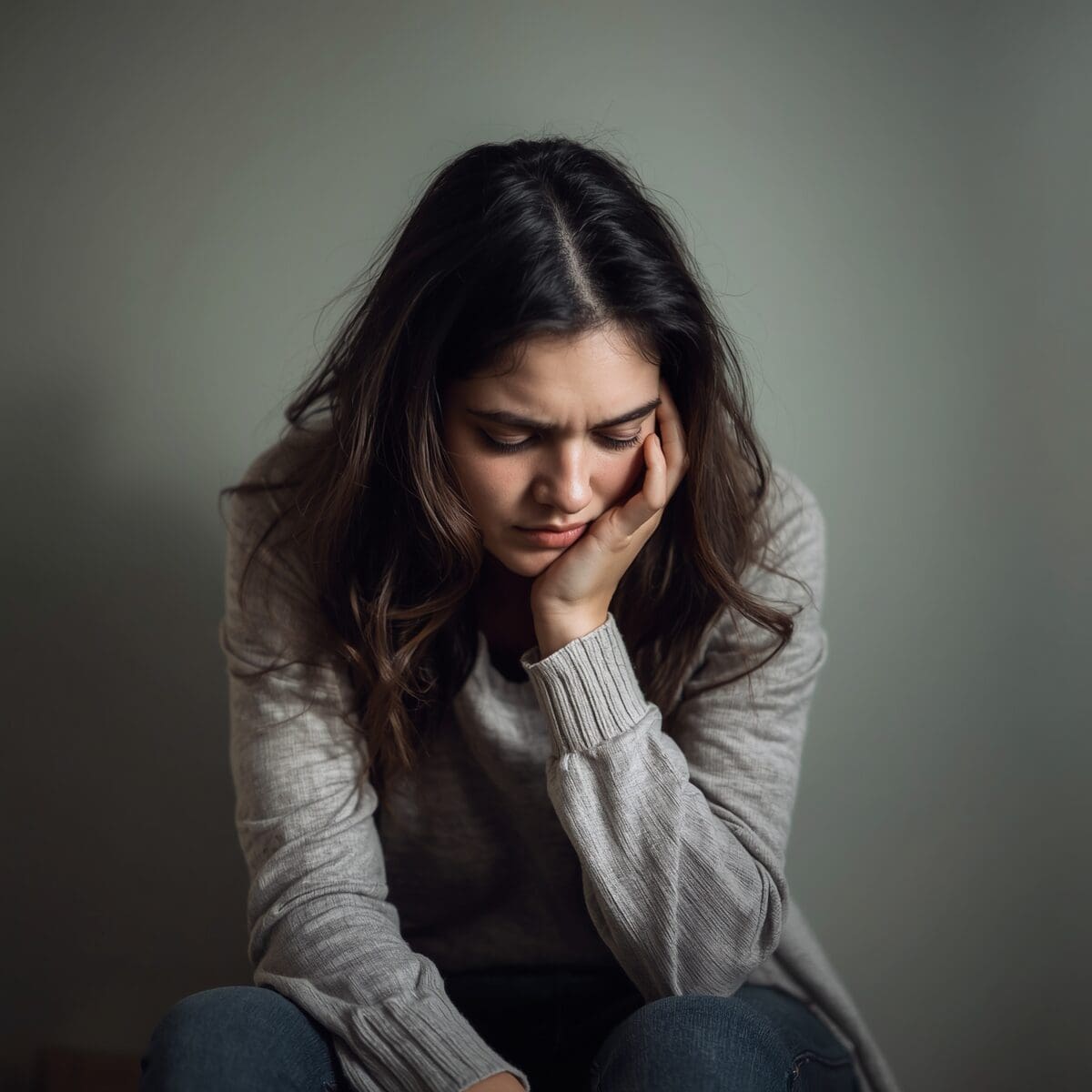 Woman sitting by a window in soft sunlight reflecting calmly, representing building self-esteem and self-worth